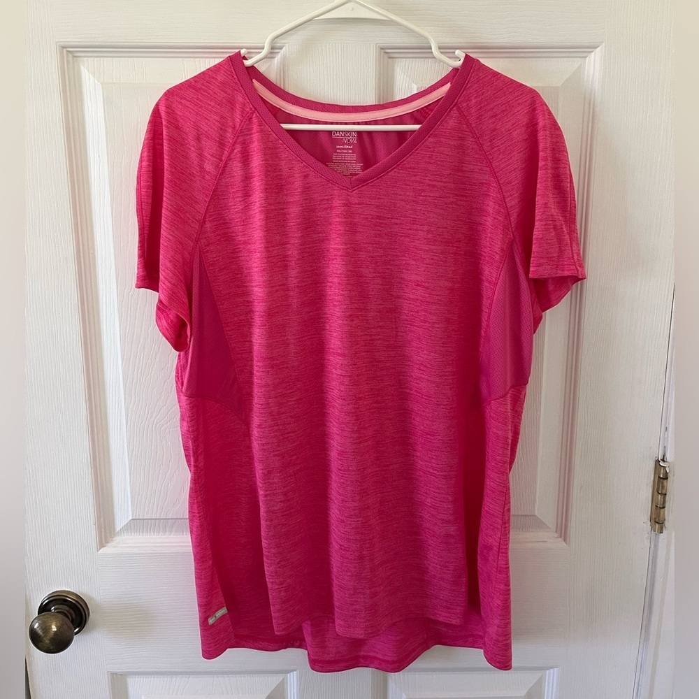 Danskin Now Vivid Pink Short Sleeve Tee - PLUS SIZE